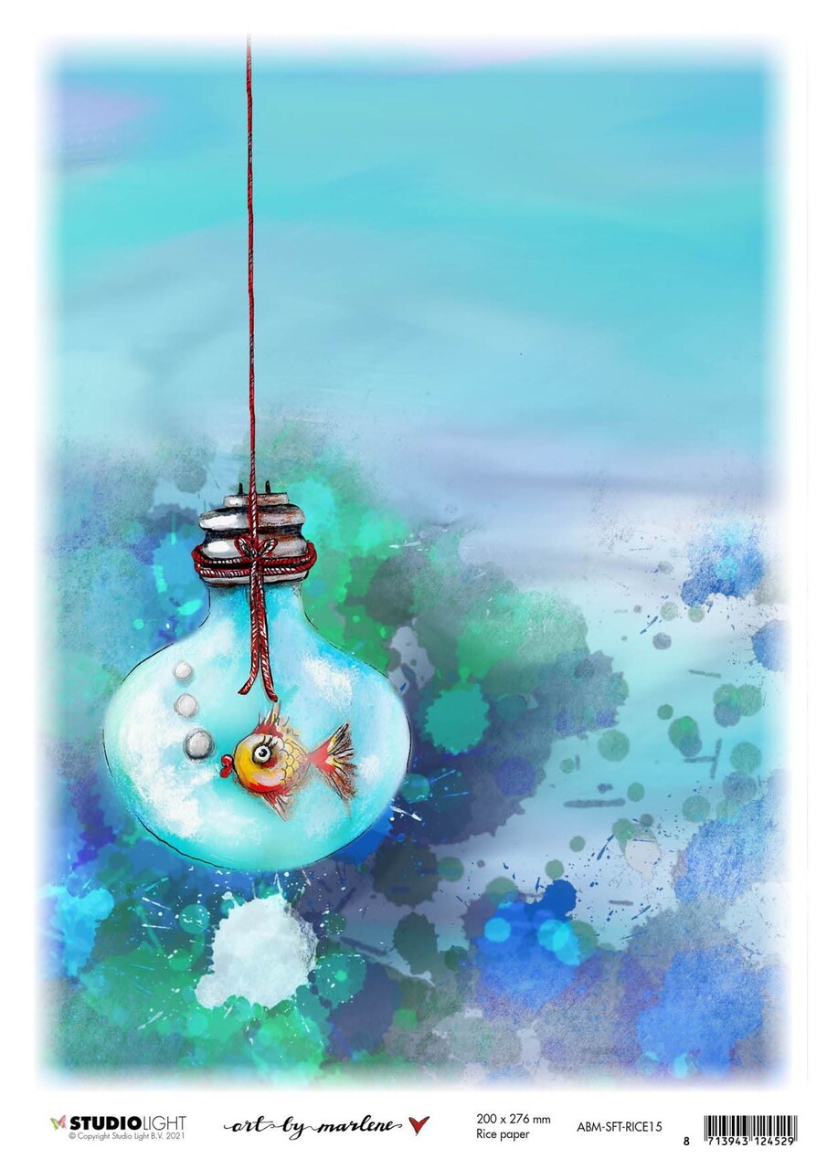 Studio Light ABM Rice Paper In my bubble So-Fish-Ticated 200x276mm nr.15